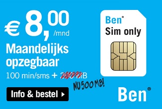 het laatste Maak het zwaar badge Sim Only 500 MB? Vanaf €8 euro per maand!
